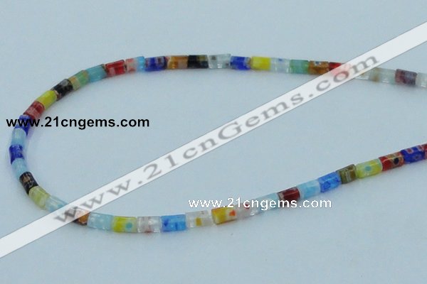 CLG575 16 inches 4*6mm cylinder lampwork glass beads wholesale