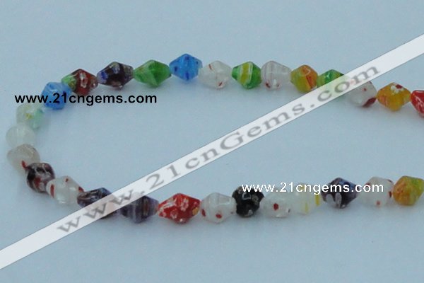 CLG577 16 inches 8*10mm rice lampwork glass beads wholesale