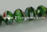 CLG58 15 inches 8*10mm faceted rondelle handmade lampwork beads