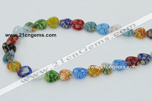 CLG580 16 inches 12*12mm heart lampwork glass beads wholesale