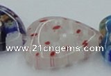 CLG584 16 inches 22*22mm heart lampwork glass beads wholesale