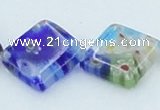 CLG586 16 inches 14*14mm diamond lampwork glass beads wholesale