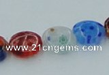 CLG587 16 inches 10mm flat round lampwork glass beads wholesale