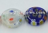 CLG588 16 inches 16mm flat round lampwork glass beads wholesale