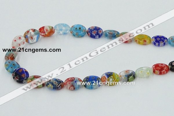 CLG589 16 inches 10*12mm oval lampwork glass beads wholesale