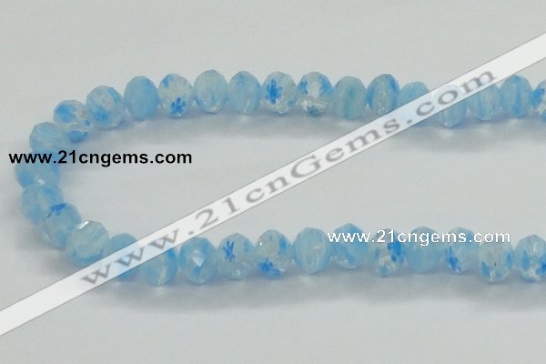 CLG59 15 inches 8*10mm faceted rondelle handmade lampwork beads