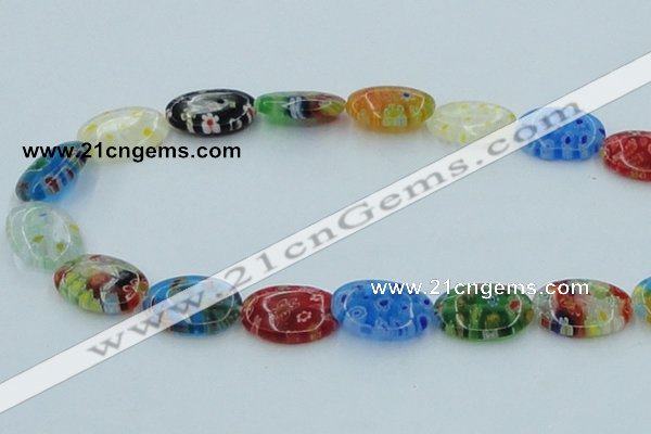 CLG590 16 inches 13*18mm oval lampwork glass beads wholesale