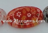 CLG591 16 inches 18*25mm oval lampwork glass beads wholesale