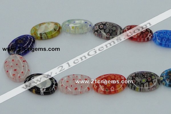 CLG591 16 inches 18*25mm oval lampwork glass beads wholesale