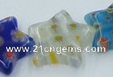 CLG593 16 inches 18*18mm star lampwork glass beads wholesale