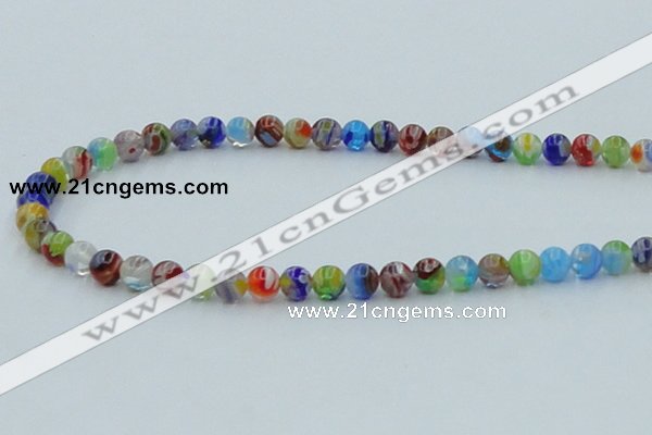 CLG600 16 inches 6mm round lampwork glass beads wholesale