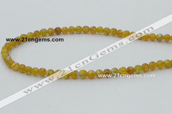 CLG601 16 inches 6mm round lampwork glass beads wholesale