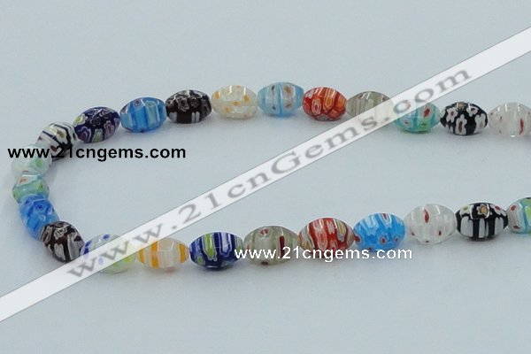 CLG609 5PCS 16 inches 8*12mm rice lampwork glass beads wholesale