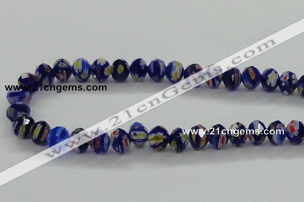 CLG61 15 inches 8*10mm faceted rondelle handmade lampwork beads