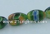 CLG612 5PCS 16 inches 7*12mm rice lampwork glass beads wholesale