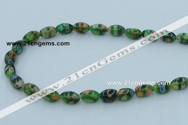 CLG612 5PCS 16 inches 7*12mm rice lampwork glass beads wholesale