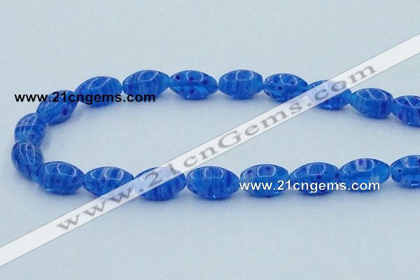 CLG616 3PCS 16 inches 10*16mm rice lampwork glass beads wholesale