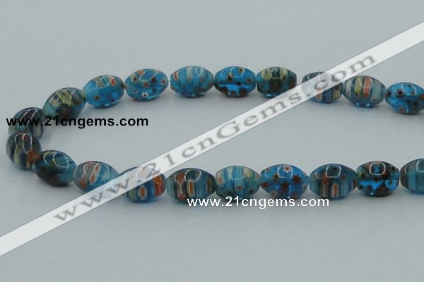 CLG617 3PCS 16 inches 10*16mm rice lampwork glass beads wholesale