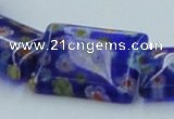 CLG622 5PCS 16 inches 13*18mm rectangle lampwork glass beads wholesale