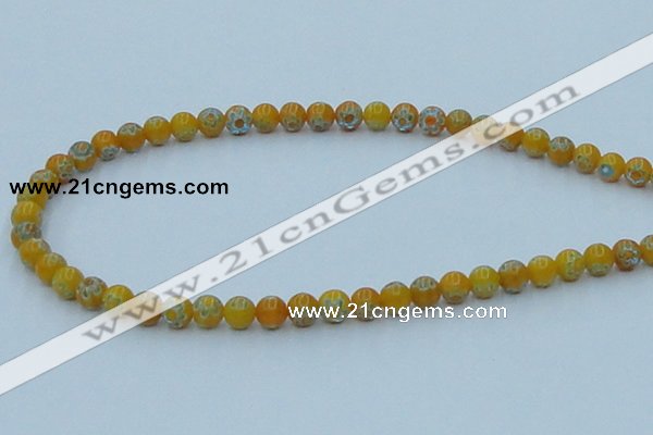 CLG623 10PCS 16 inches 6mm round lampwork glass beads wholesale