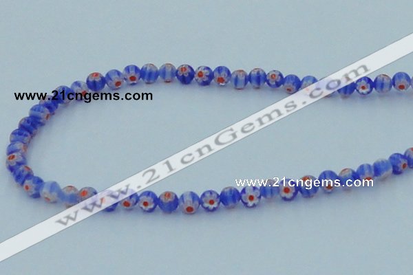 CLG625 10PCS 16 inches 6mm round lampwork glass beads wholesale