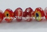 CLG63 15 inches 8*10mm faceted rondelle handmade lampwork beads