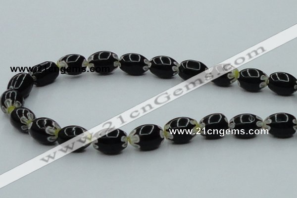 CLG634 5PCS 16 inches 10*14mm oval lampwork glass beads wholesale