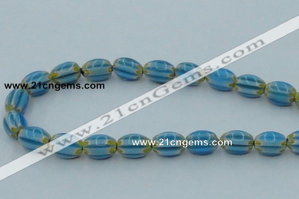 CLG635 5PCS 16 inches 10*14mm oval lampwork glass beads wholesale