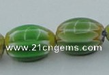 CLG638 5PCS 16 inches 10*14mm oval lampwork glass beads wholesale