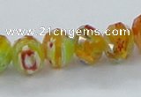 CLG64 15 inches 8*10mm faceted rondelle handmade lampwork beads