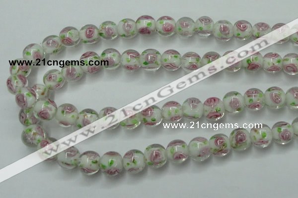 CLG750 15.5 inches 10mm round lampwork glass beads wholesale