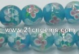 CLG755 15.5 inches 10mm round lampwork glass beads wholesale