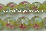 CLG756 15.5 inches 10mm round lampwork glass beads wholesale