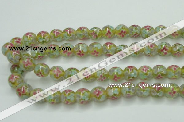 CLG756 15.5 inches 10mm round lampwork glass beads wholesale