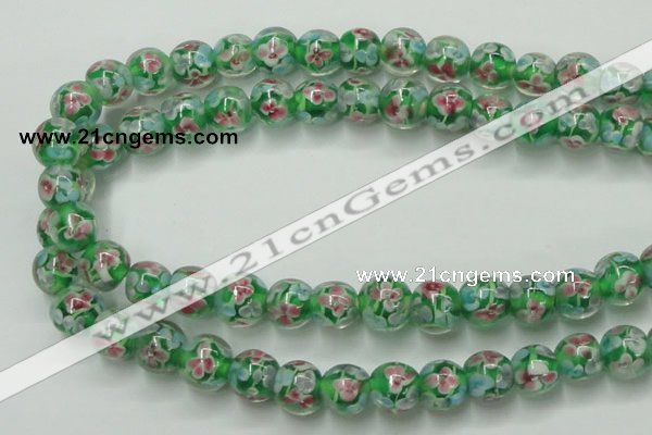 CLG757 15.5 inches 10mm round lampwork glass beads wholesale