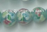 CLG758 15 inches 12mm round lampwork glass beads wholesale