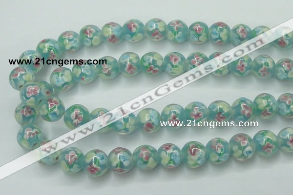 CLG758 15 inches 12mm round lampwork glass beads wholesale