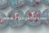 CLG759 15 inches 12mm round lampwork glass beads wholesale