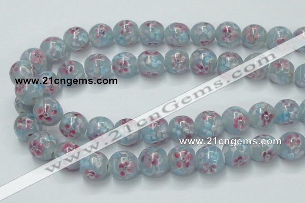 CLG759 15 inches 12mm round lampwork glass beads wholesale