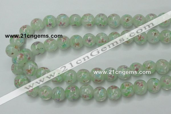 CLG760 15 inches 12mm round lampwork glass beads wholesale