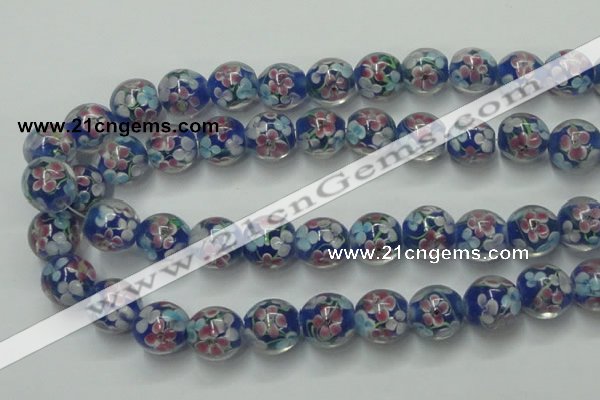 CLG762 15 inches 12mm round lampwork glass beads wholesale