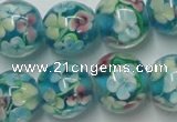 CLG763 15 inches 12mm round lampwork glass beads wholesale