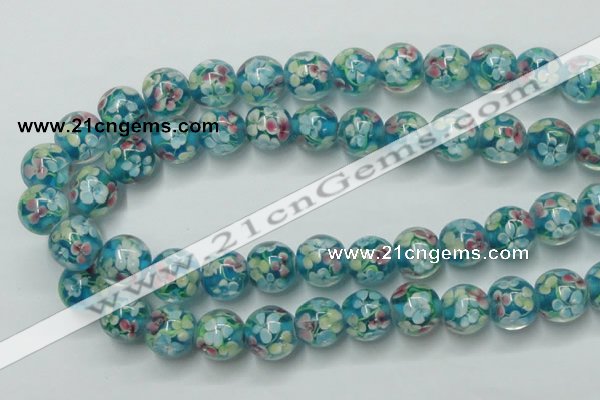 CLG763 15 inches 12mm round lampwork glass beads wholesale