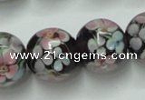 CLG765 15 inches 12mm round lampwork glass beads wholesale