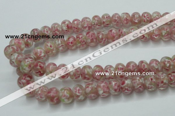 CLG771 14.5 inches 8*12mm rondelle lampwork glass beads wholesale