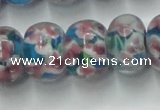 CLG772 14.5 inches 8*12mm rondelle lampwork glass beads wholesale