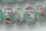 CLG773 14.5 inches 8*12mm rondelle lampwork glass beads wholesale