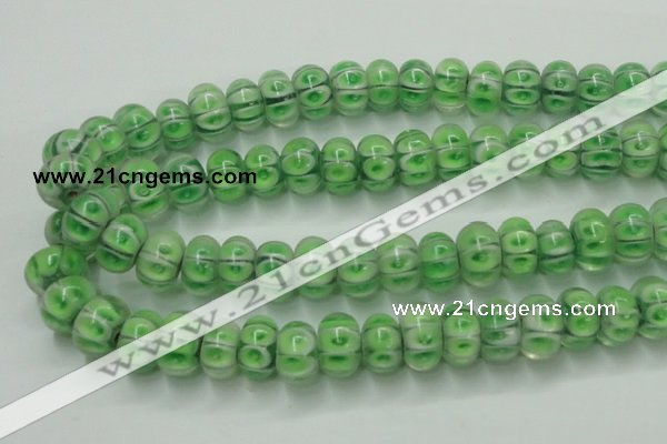 CLG774 14 inches 8*12mm rondelle lampwork glass beads wholesale