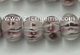 CLG777 14 inches 8*12mm rondelle lampwork glass beads wholesale