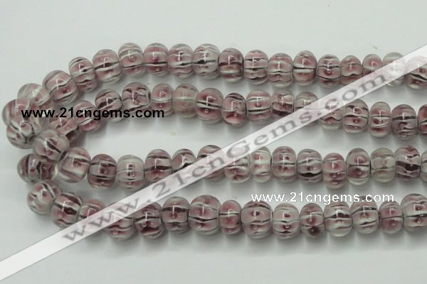 CLG777 14 inches 8*12mm rondelle lampwork glass beads wholesale
